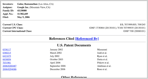 谷歌專(zhuān)利:基于信任的搜索結(jié)果排名